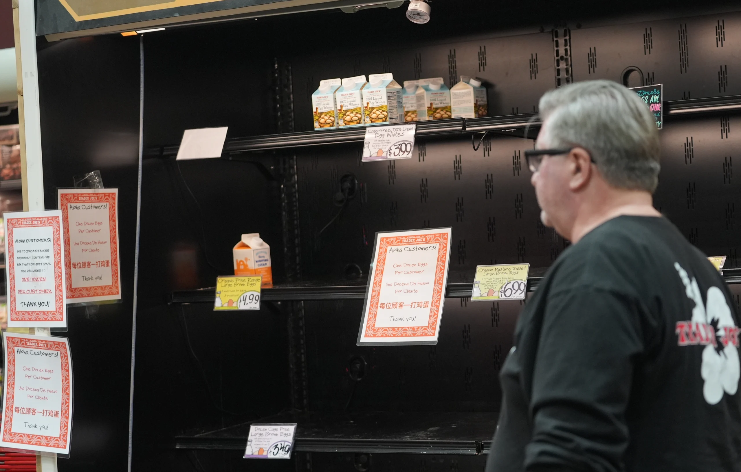 ABD’de kuş gribi kaynaklı yumurta arzı sıkıntısı market raflarını boşalttı,