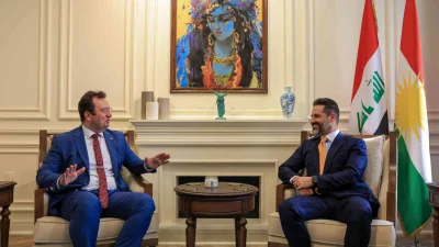 Başkonsolos Erman Topçu ile IKBY Başbakan Yardımcısı Kubat Talabani, Erbil’de