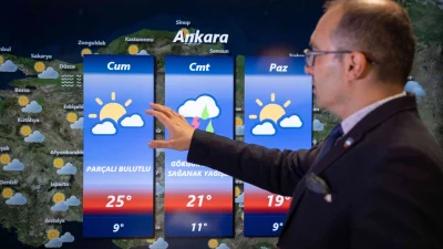 Meteorolojiye göre hafta sonu kuzeyde sağanak yağış bekleniyor; sıcaklıklar 3-4