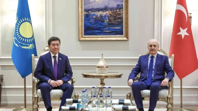 TBMM Başkanı Numan Kurtulmuş, Kazakistan Parlamentosu Meclis Başkanı Yerlan Koşanov’la
