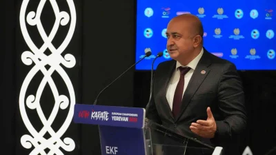 Türkiye Karate Federasyonu Başkanı Ercüment Taşdemir, Ermenistan'daki kongrede Avrupa Karate