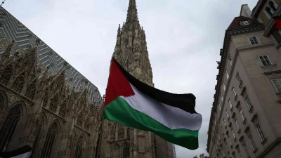 Avusturya’nın başkenti Viyana’da düzenlenen Nekbe anmasında, Gazze’de süren saldırılar “soykırım”