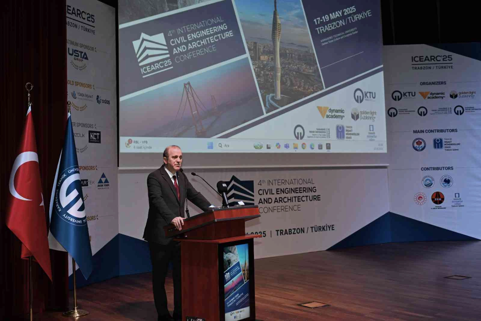 Karadeniz Teknik Üniversitesi’nin ev sahipliğinde düzenlenen Uluslararası İnşaat Mühendisliği ve