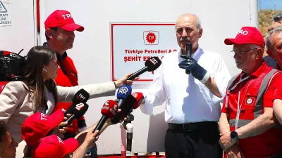 TBMM Başkanı Numan Kurtulmuş, Şırnak Gabar Dağı’ndaki petrol sahasında üretimi