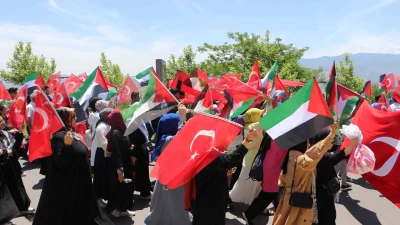 KSÜ öğrencileri ve akademisyenler, Gazze’ye yönelik saldırılara karşı Filistin’e destek