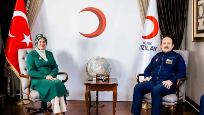 AFAD Başkanı Ali Hamza Pehlivan, Türk Kızılay Genel Başkanı Fatma
