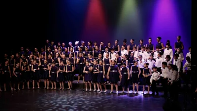 SAMDOB’un 90 kişilik çocuk korosu, Atatürk Kültür Merkezi’nde sahneye çıkarak