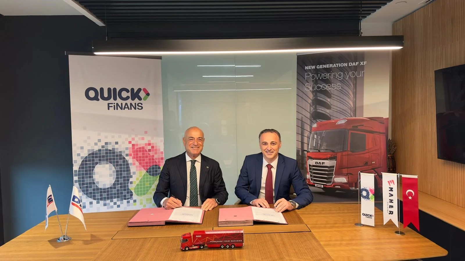 Quick Finans ile DAF Trucks Türkiye arasında imzalanan işbirliği protokolü,