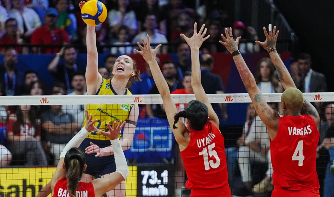  Kadınlar VNL’de Brezilya’ya 3-1 yenilen A Milli Takım, ilk