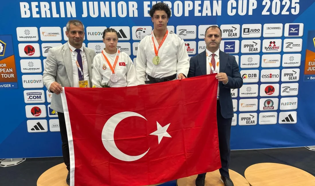  Milli judocular Erman Gürgen ve Begümnaz Doğruyol, Avrupa Gençler
