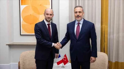 Dışişleri Bakanı Hakan Fidan, Fransa Dışişleri Bakanı Jean-Noel Barrot ile