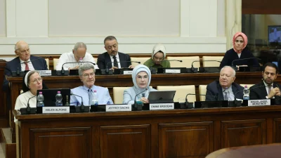  Emine Erdoğan, Vatikan’daki konferansta yaptığı konuşmada, adalet, merhamet ve