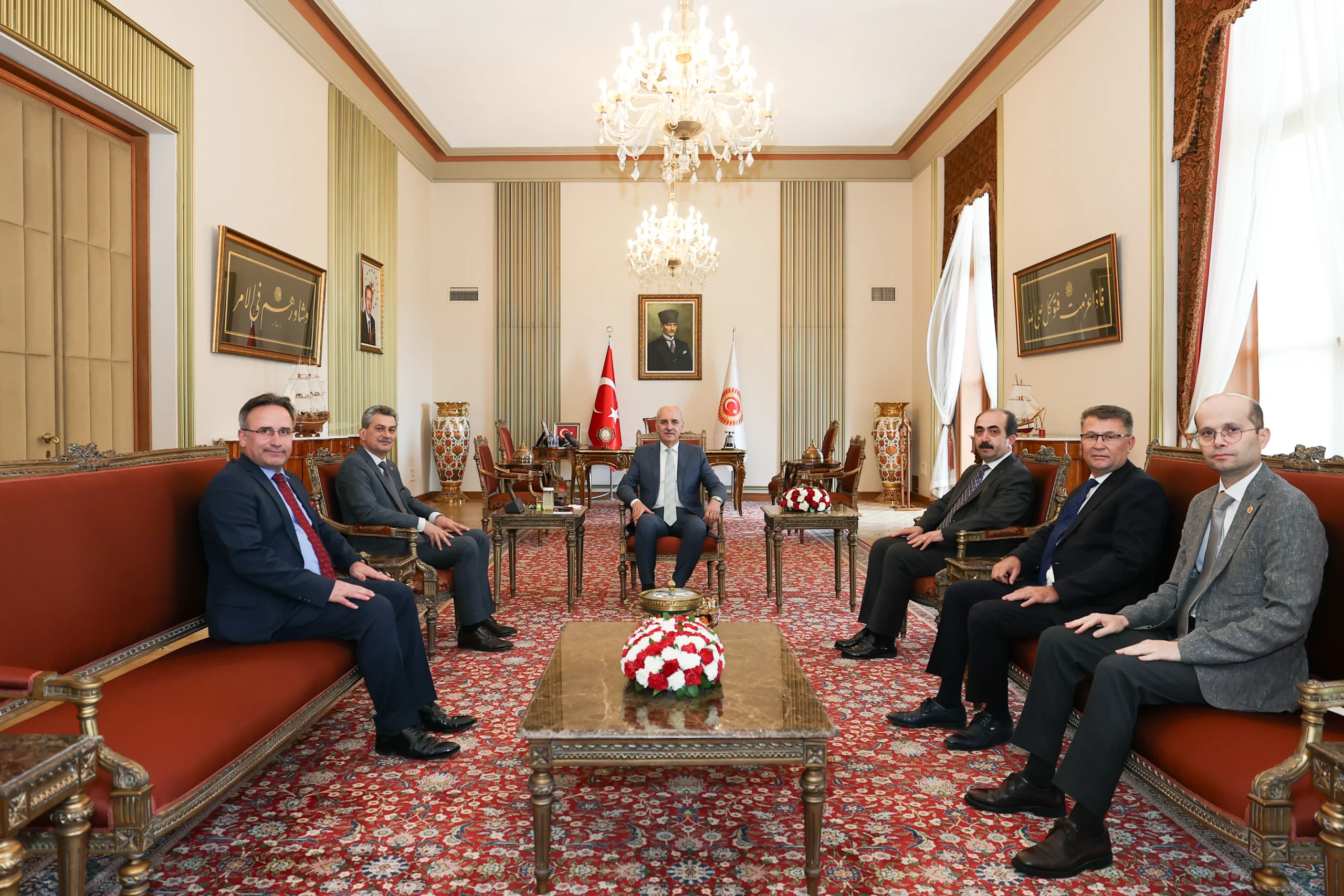  TBMM Başkanı Kurtulmuş, Atatürk Yüksek Kurumu Başkanı Prof. Dr.