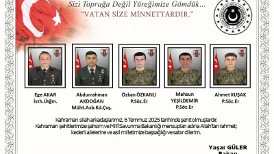 Irak'ın kuzeyinde yürütülen Pençe-Kilit Harekatı'nda metan gazına maruz kalan 5