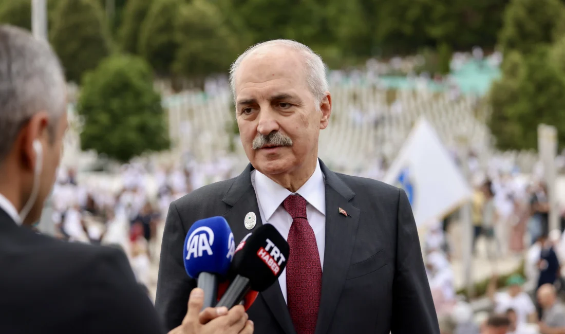 Numan Kurtulmuş, Srebrenitsa'da yaptığı açıklamada, silahların bırakılması ve terörün sona