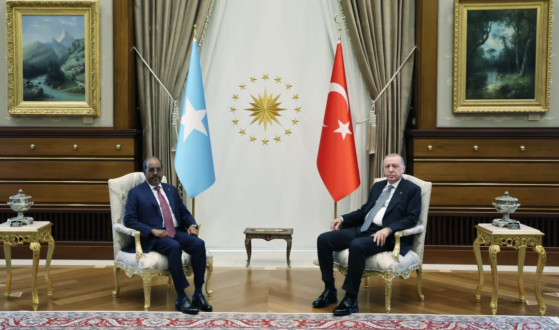 Cumhurbaşkanı Erdoğan, Somali Cumhurbaşkanı Mahmud ile Cumhurbaşkanlığı Külliyesi’nde bir araya