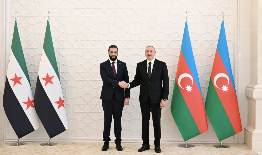 Azerbaycan Cumhurbaşkanı İlham Aliyev, Suriye Cumhurbaşkanı Ahmed Şara ile Bakü’de