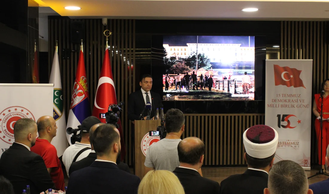 Novi Pazar’da düzenlenen etkinlikte 15 Temmuz şehitleri için dualar edildi,