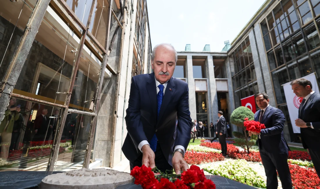 TBMM Başkanı Numan Kurtulmuş, 15 Temmuz’da FETÖ tarafından bombalanan Meclis