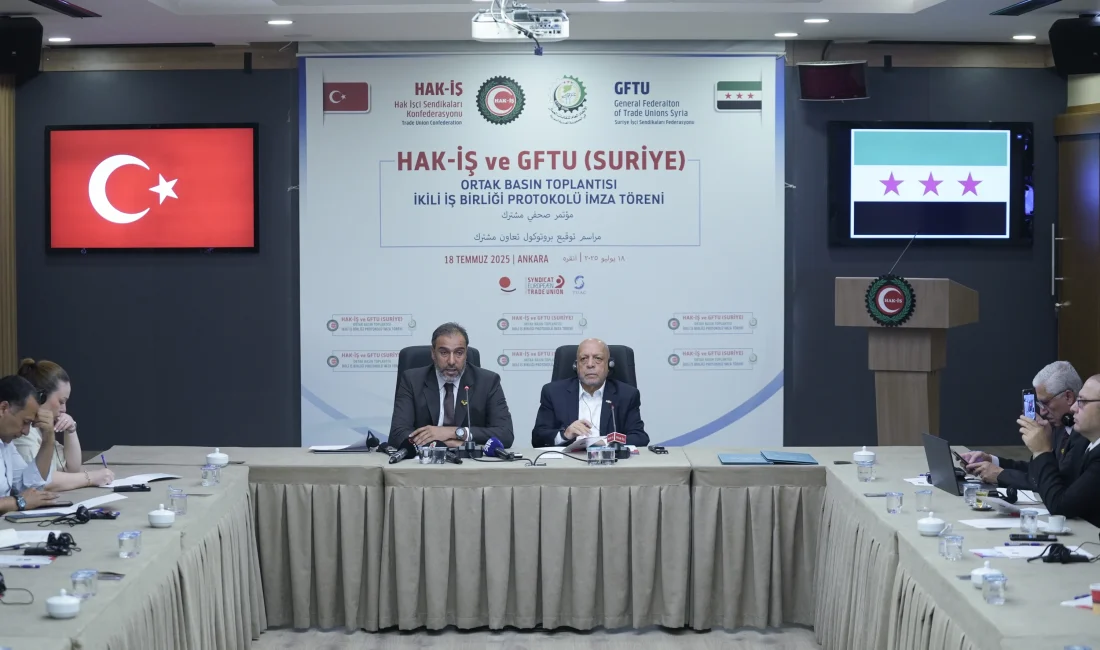 HAK-İŞ ile Suriye Sendikalar Federasyonu arasında siyasi, toplumsal ve çalışma