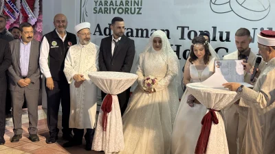Diyanet İşleri Başkanı Ali Erbaş, Adıyaman’da 100 çiftin nikah törenine