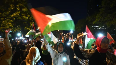 Ankara’da toplanan Filistin destekçileri, İsrail'in Gazze’ye yönelik saldırılarını protesto ederek