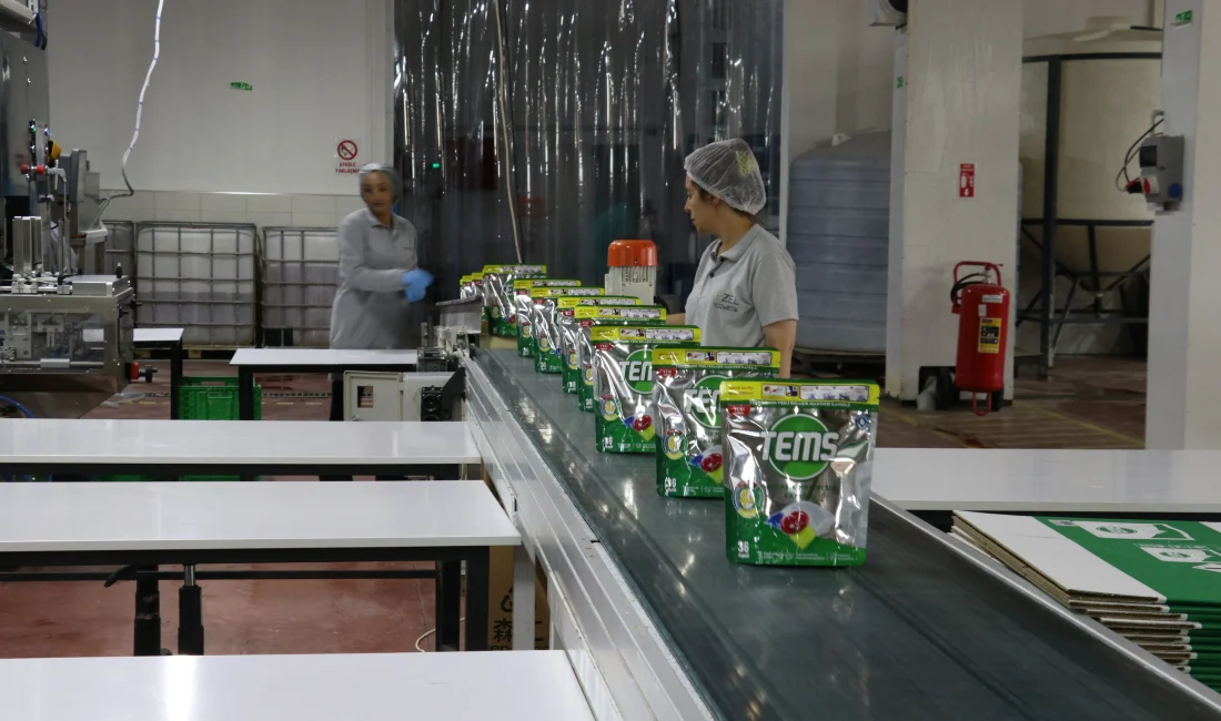 Sivas Organize Sanayi Bölgesi’nde üretilen yerli bulaşık makinesi kapsülleri, ABD