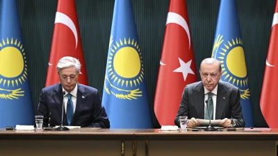 Cumhurbaşkanı Erdoğan, Kazakistan Cumhurbaşkanı Tokayev ile düzenlediği ortak basın toplantısında