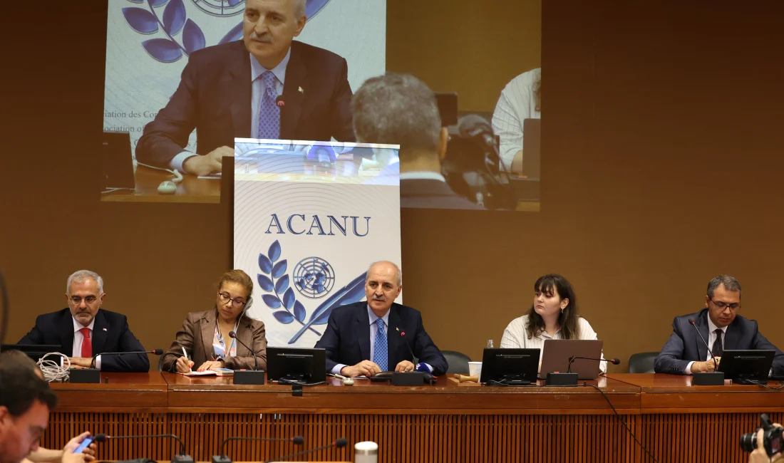  Cenevre'de gazetecilere açıklamalarda bulunan TBMM Başkanı Kurtulmuş, "Gazze'de açlık