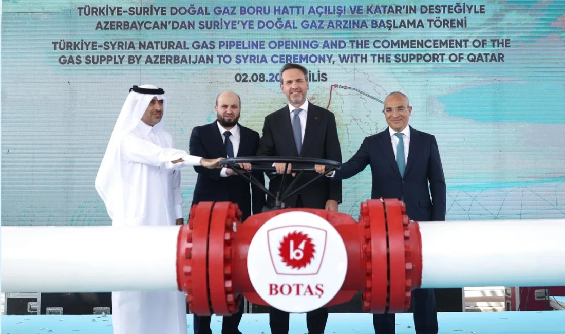 Türkiye, Suriye’ye ilk doğal gaz sevkiyatını başlattı. Bayraktar, “Bu hat