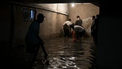 Ankara’da etkili olan sağanak nedeniyle birçok ilçede su baskınları yaşandı,