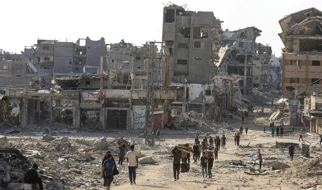 Gazze'nin en eski yerleşimlerinden Şucaiyye Mahallesi, İsrail’in saldırıları sonrası tamamen