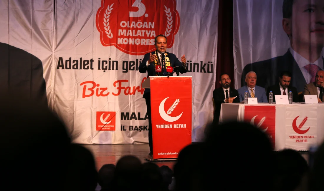 YRP lideri Fatih Erbakan, Malatya’daki kongrede erken seçim çağrısı yaptı:
