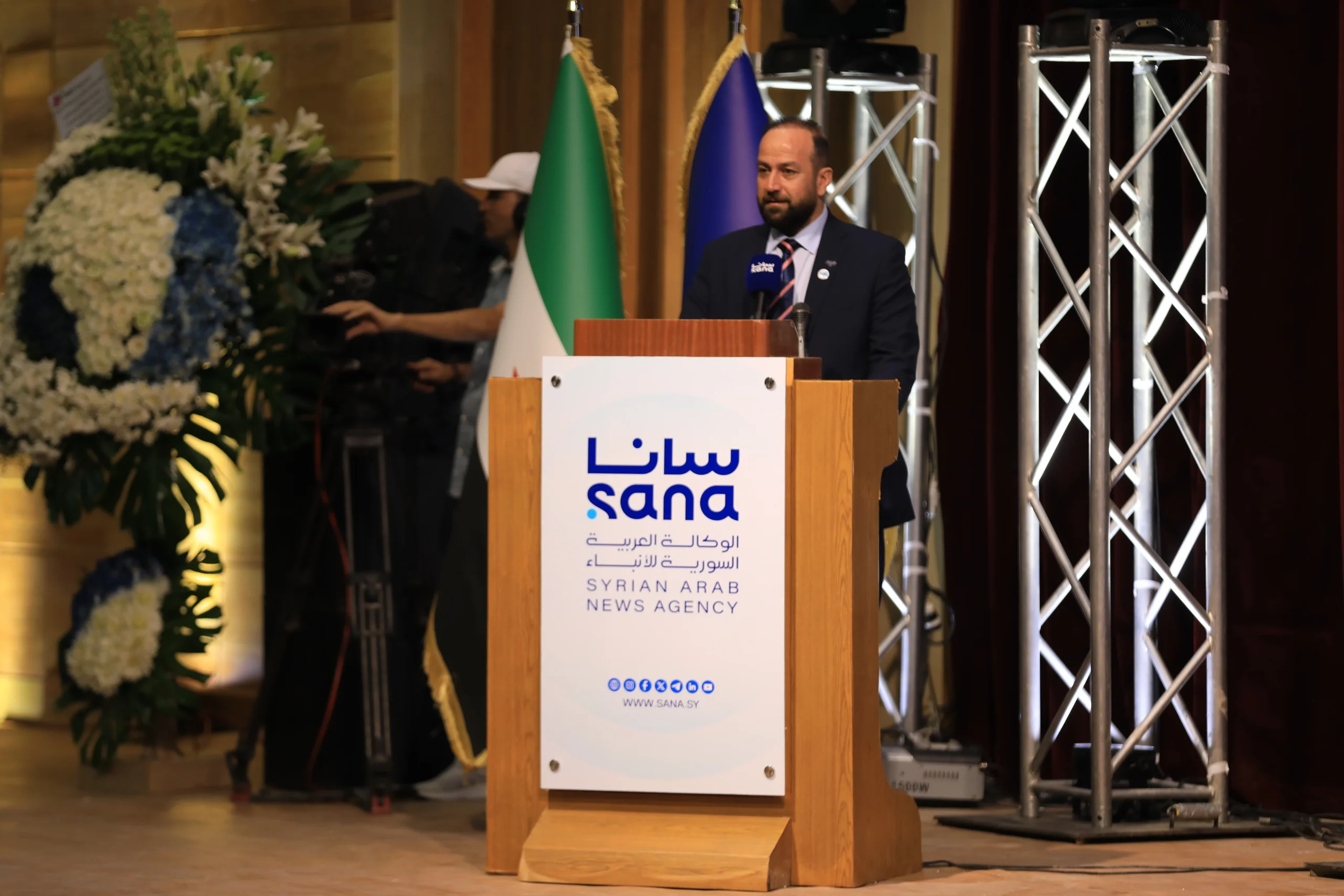 Suriye resmi ajansı SANA, Şam’daki törenle yeni logosu ve yayın