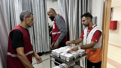 Gazze’de insani yardım faaliyetlerini sürdüren Türk Kızılay, her gün binlerce