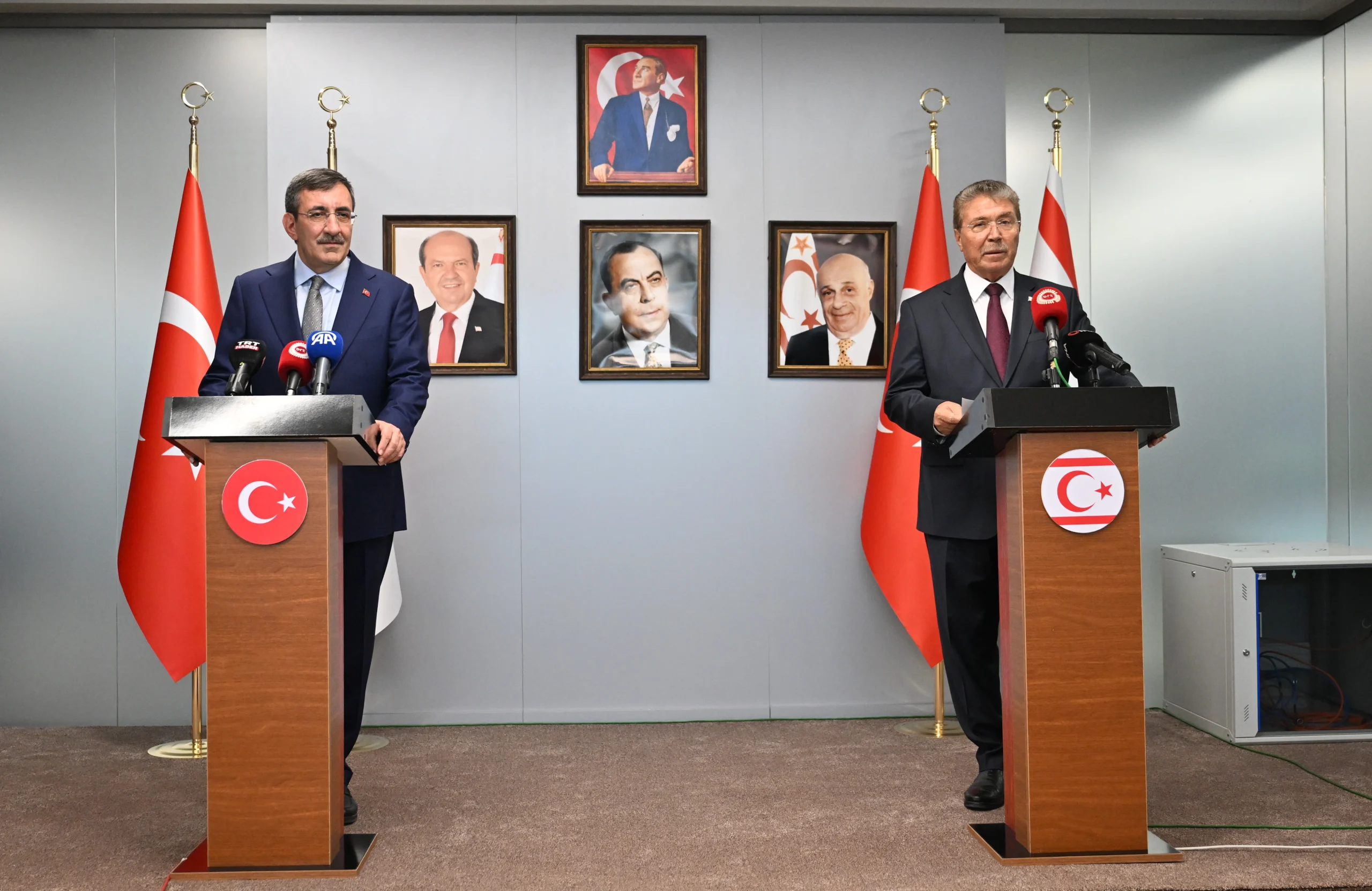 Cumhurbaşkanı Yardımcısı Yılmaz, KKTC’nin kalkınma sürecine güçlü destek verdiklerini vurgulayarak,