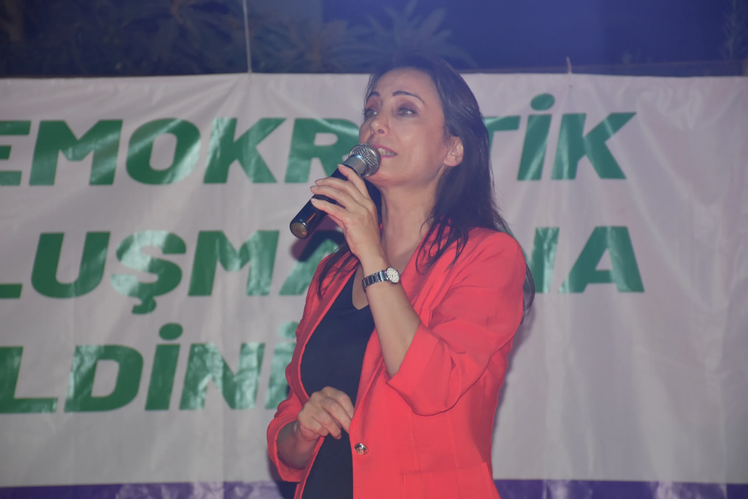 DEM Parti Eş Genel Başkanı Hatimoğulları, Adana’da düzenlenen “Halk Şöleni”nde