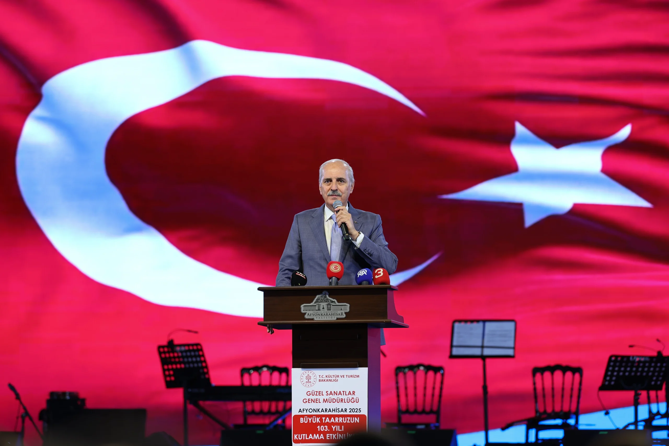 TBMM Başkanı Numan Kurtulmuş, Afyonkarahisar’daki Zafer Haftası kutlamalarında birlik, kardeşlik