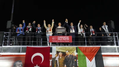 Eyüpsultan’da on binlerce kişinin katıldığı “Filistin’e destek” mitinginde siyasi liderler