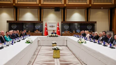 Cumhurbaşkanı Yardımcısı Cevdet Yılmaz, AB temsilcileriyle yaptığı görüşmede, Türkiye-AB ilişkilerinde