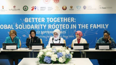 Emine Erdoğan, Birleşmiş Milletler’de yaptığı konuşmada, aile kurumunun küresel krizlere