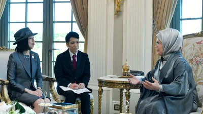 Emine Erdoğan, Japonya Prensesi Akiko Mikasa’yı Ankara’da ağırladı. Görüşmede arkeolojik