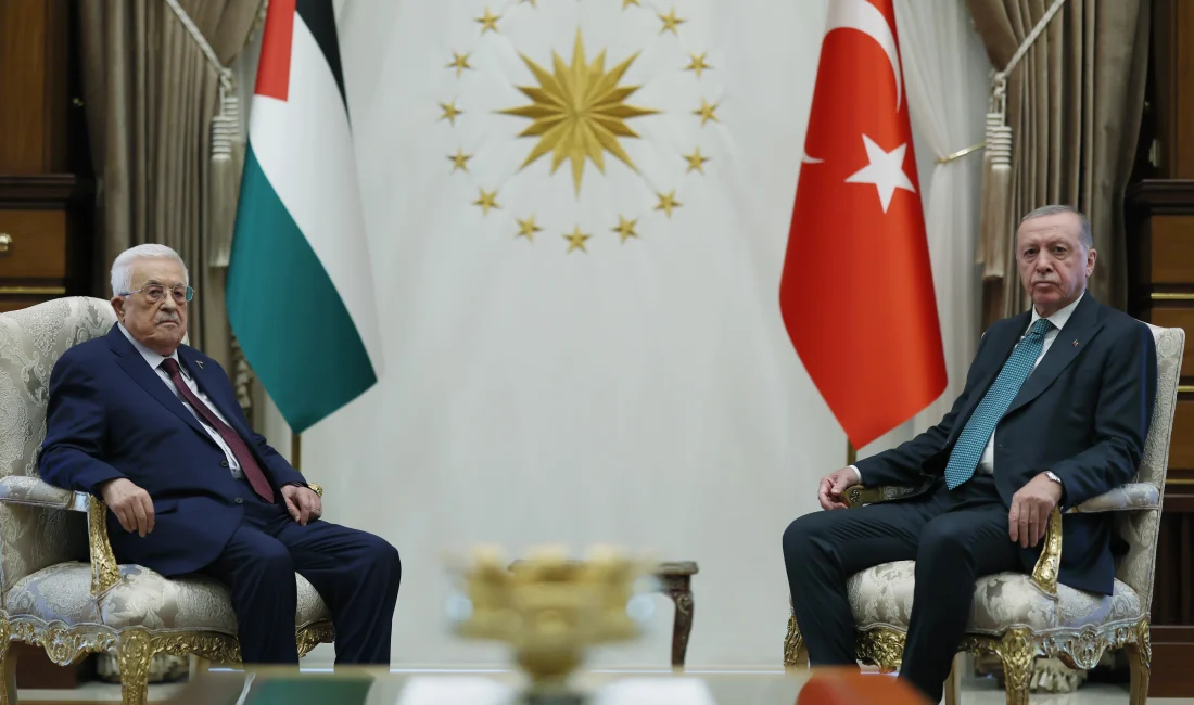 Cumhurbaşkanı Recep Tayyip Erdoğan, Filistin Devlet Başkanı Mahmud Abbas’ı Ankara’da