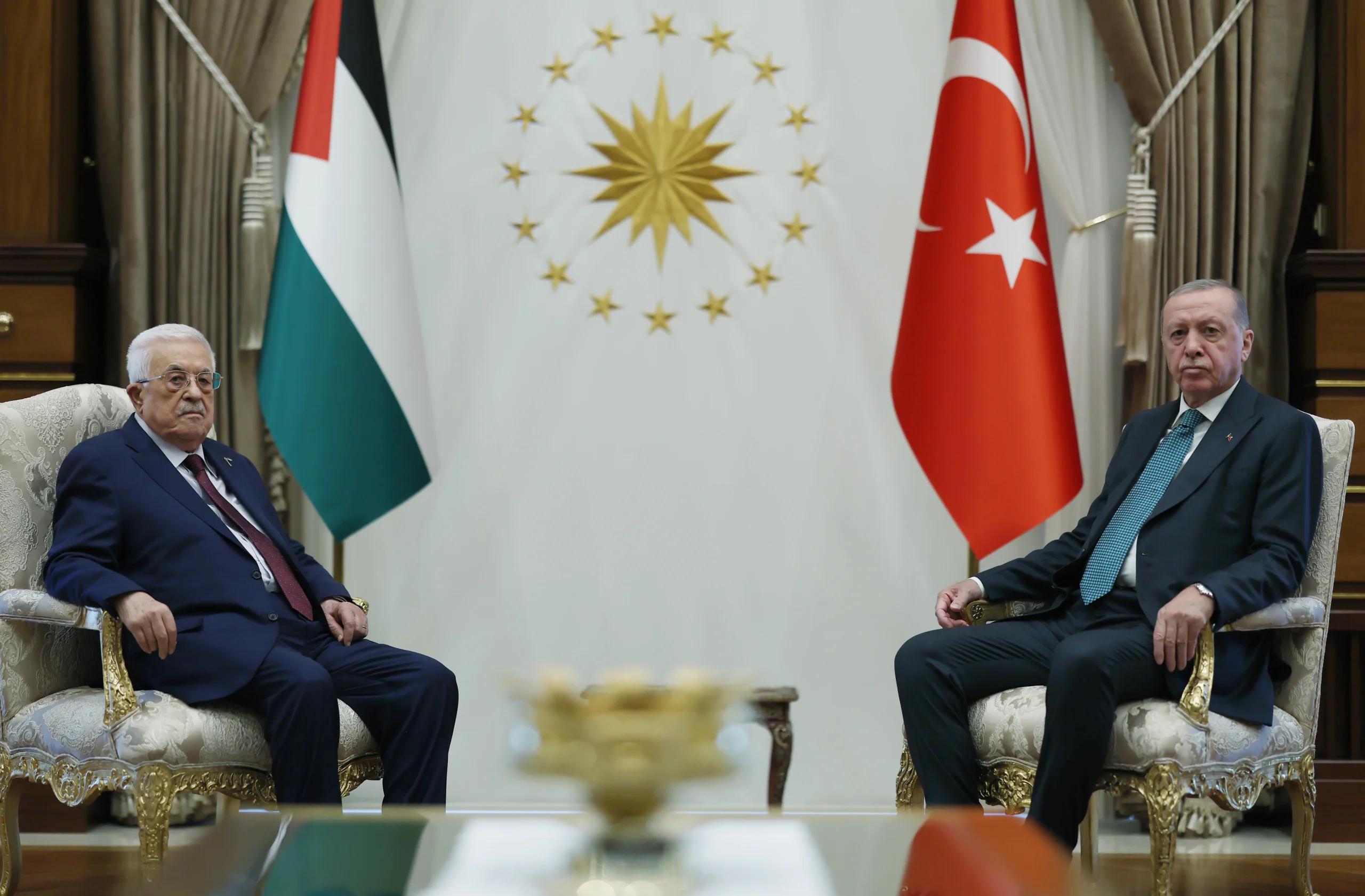 Cumhurbaşkanı Recep Tayyip Erdoğan, Filistin Devlet Başkanı Mahmud Abbas’ı Ankara’da