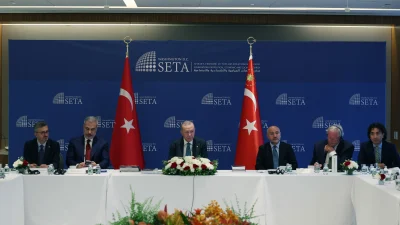 Cumhurbaşkanı Erdoğan, New York’ta düzenlenen toplantıda ABD’li düşünce kuruluşu temsilcileriyle