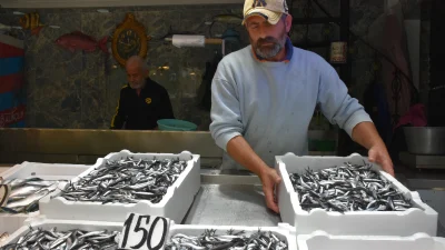 Trabzon’da balıkçı tezgahlarında hamsi ve istavrit 150 liradan, tirsi 200,