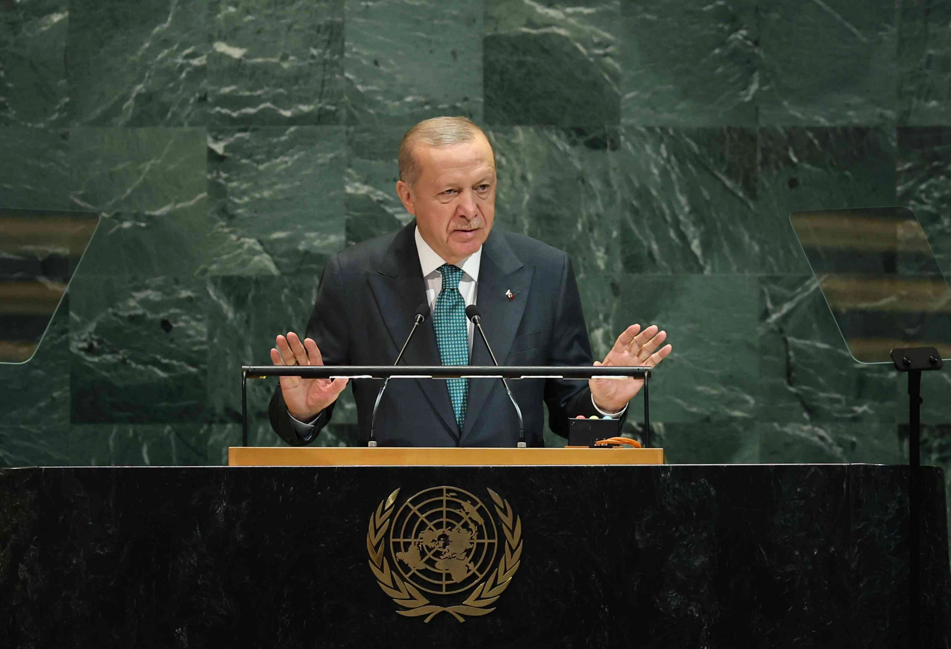 Cumhurbaşkanı Recep Tayyip Erdoğan, BM Genel Kurulu’nda Gazze’de yaşananların savaş