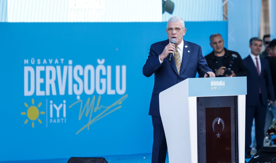 İYİ Parti Genel Başkanı Müsavat Dervişoğlu, Mersin’de partisinin mitinginde yaptığı