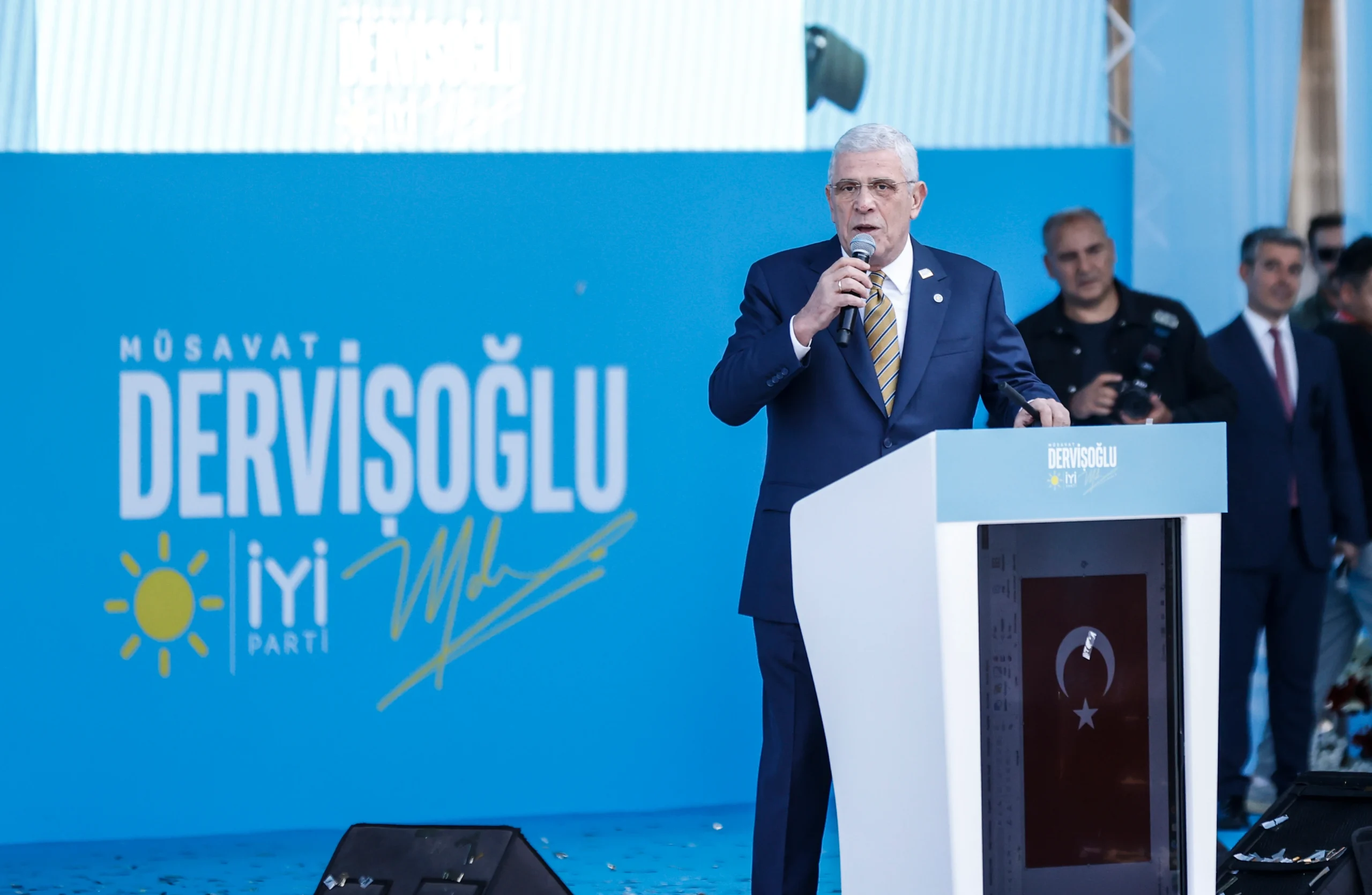 İYİ Parti Genel Başkanı Müsavat Dervişoğlu, Mersin’de partisinin mitinginde yaptığı