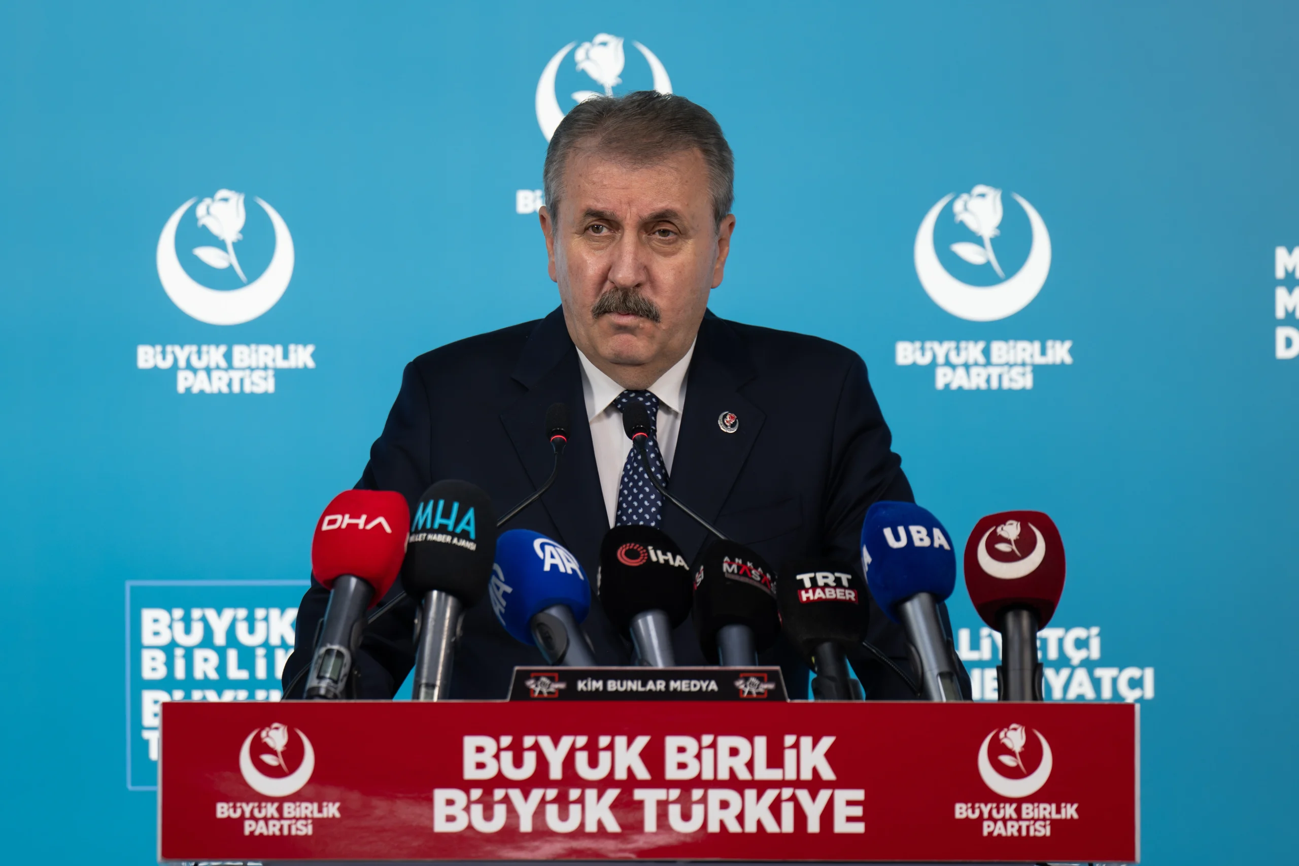 BBP Genel Başkanı Mustafa Destici, İsrail’in Gazze’ye yönelik saldırılarını sert